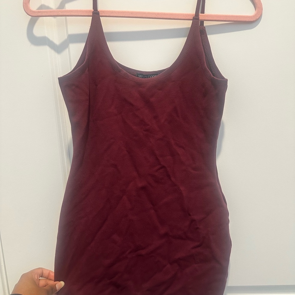 Maroon Sleeveless Dress